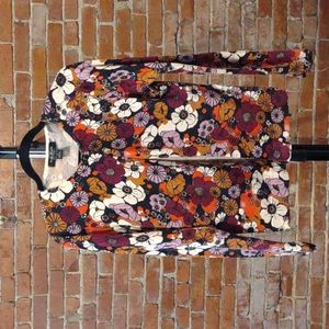 Long sleeve floral cardigan